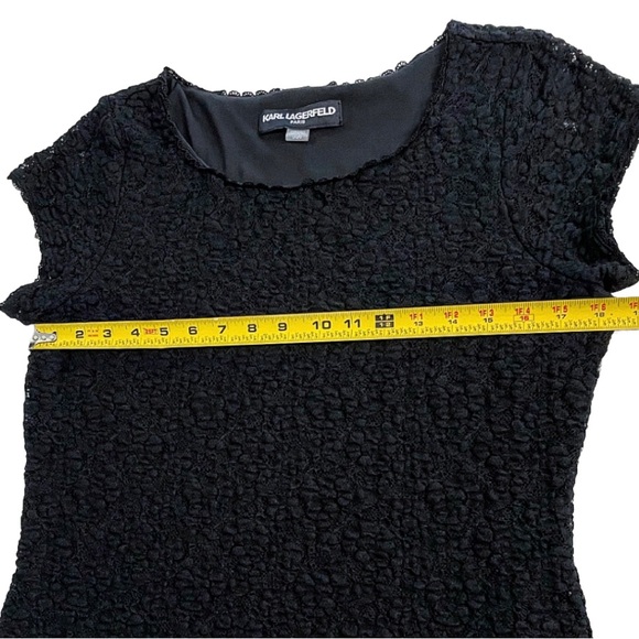 Karl Lagerfeld Paris Black Lace Blouse Women’s Large - Picture 7 of 9